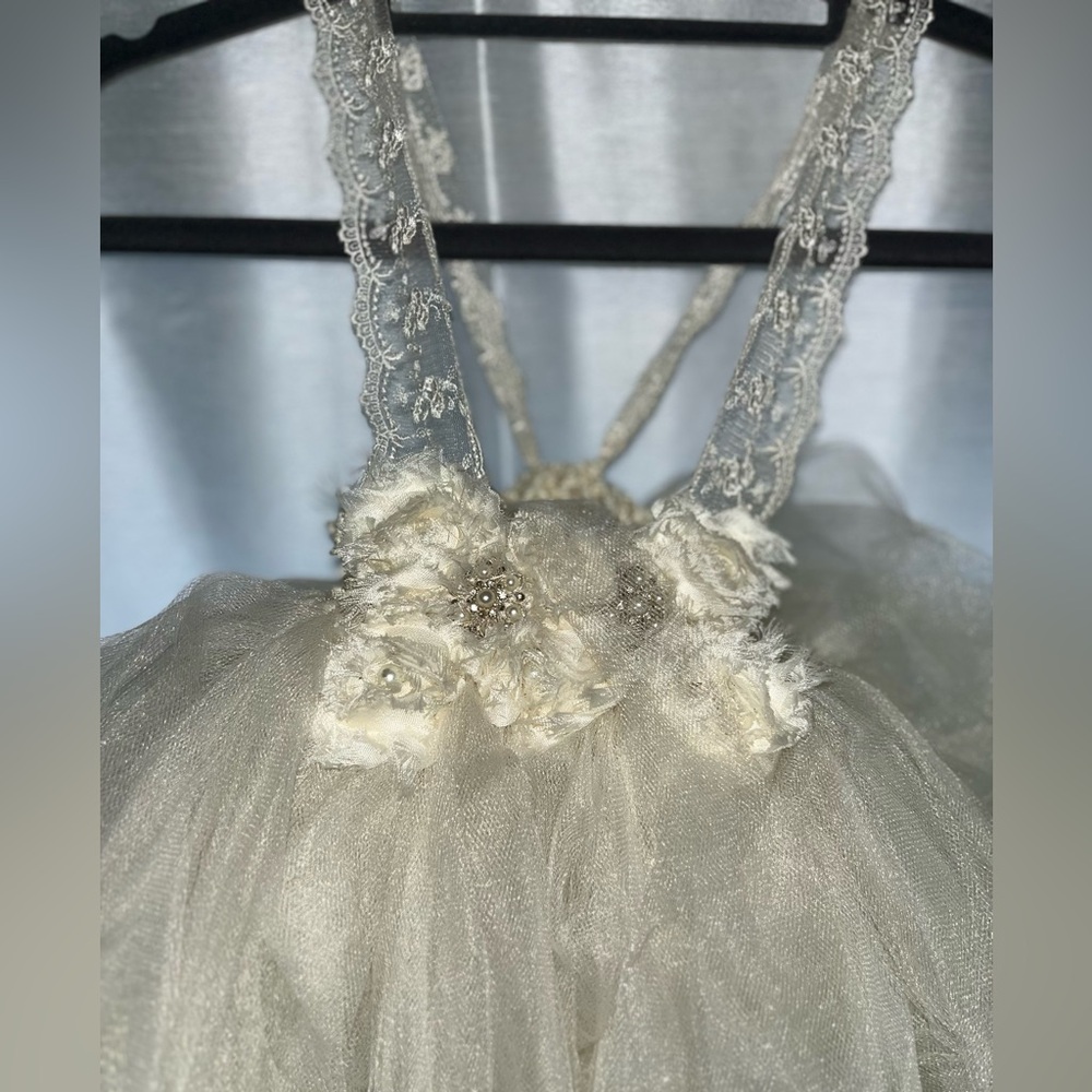 Ivory custom stretchy Etsy shop flower girl dress